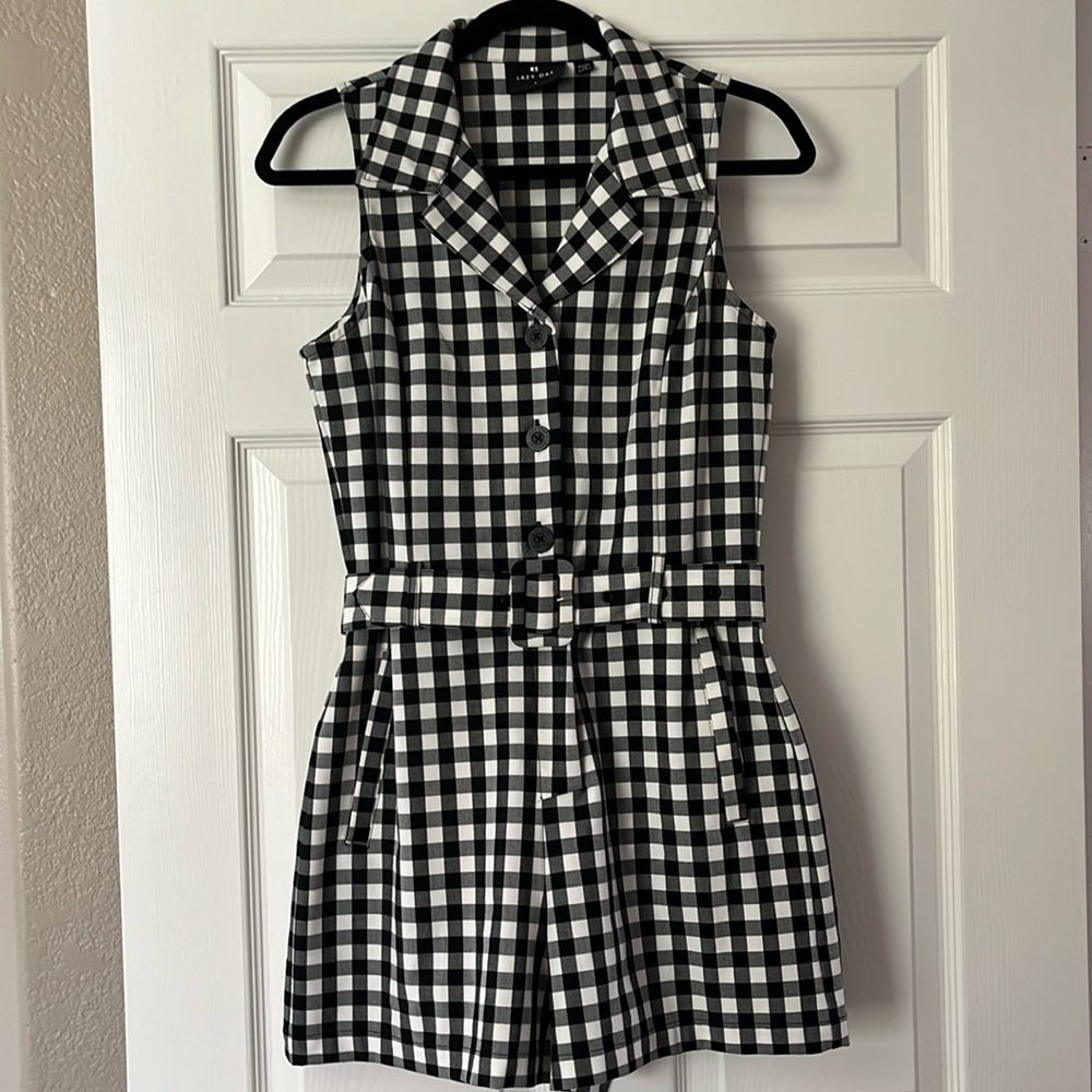 Lazy Oaf Gingham Romper - image 1